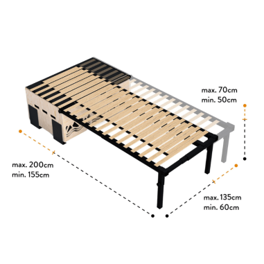 Lit Peigne Couchette pour Malle Cavale -...