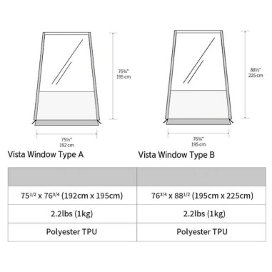 Vista Window pour Annexe Plus Skycamp 3.0 et...