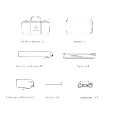 Auvent pour Skycamp 3.0 Mini - iKamper