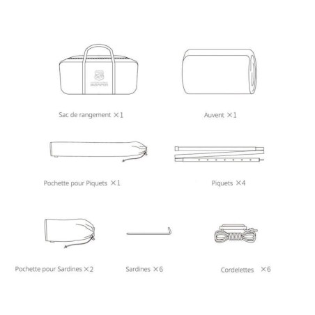 Auvent pour Skycamp 3.0 Mini - iKamper