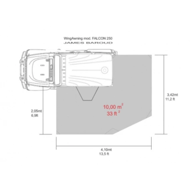 Parois Latérales pour Auvent 270° Falcon -...