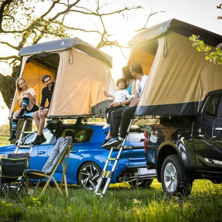 Pack Tente de Toit TriUp Polycoton / 3P + 2 filets + matelas anti-condensation - NaïtUp