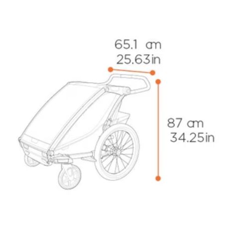 Remorque Vélo Thule Cross 2 Simple - Thule Remorque Vélo Thule Cross 2 Simple - Thule