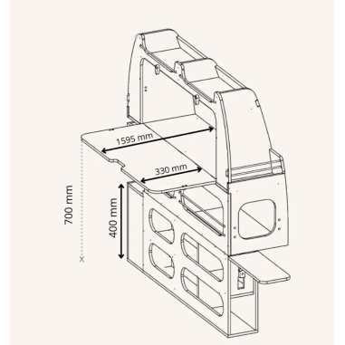 Meuble Intérieur Van et Fourgon à monter -...