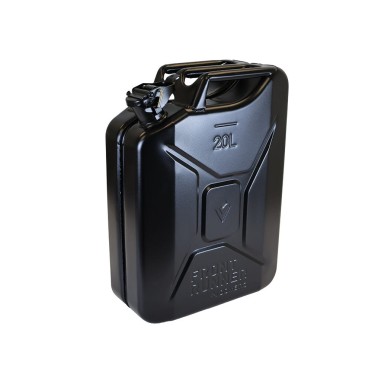 Jerricane à carburant 20l - Finition acier noir