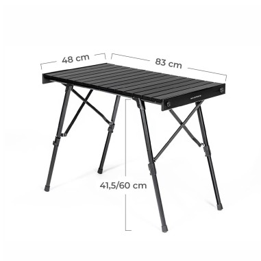 Table de Camping Alu Ultralight Black - Vickywood