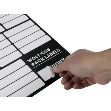 Étiquettes d’organisation de camping Wolf/Cub...