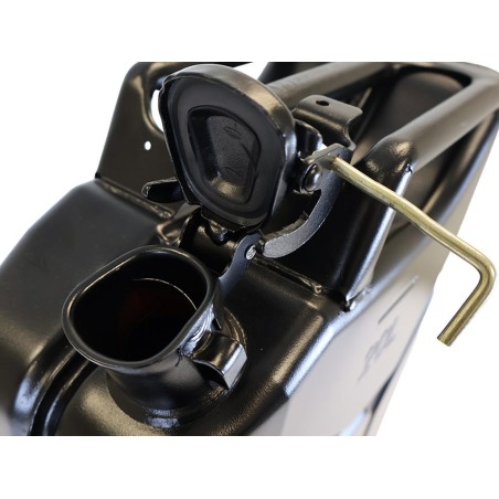 Jerricane à carburant 20l - Finition acier noir
