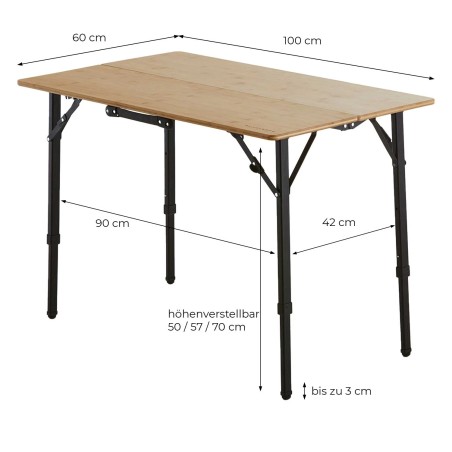 Table Pliable de Camping Bamboo Two - Vickywood