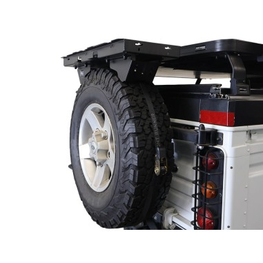 Tablette montée sur la roue de secours