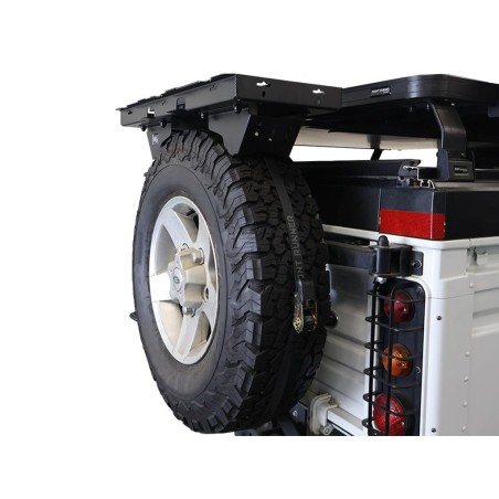 Tablette montée sur la roue de secours