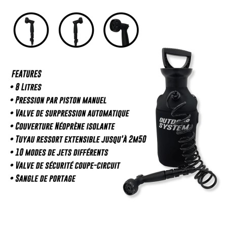 Douche Portable Manuelle 8L - Outdoor System