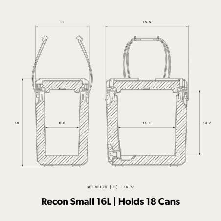 Recon Hardside Small, 16L