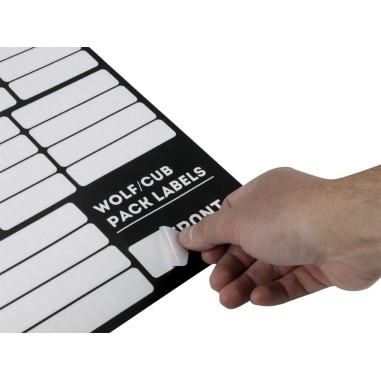 Étiquettes d’organisation de camping Wolf/Cub...